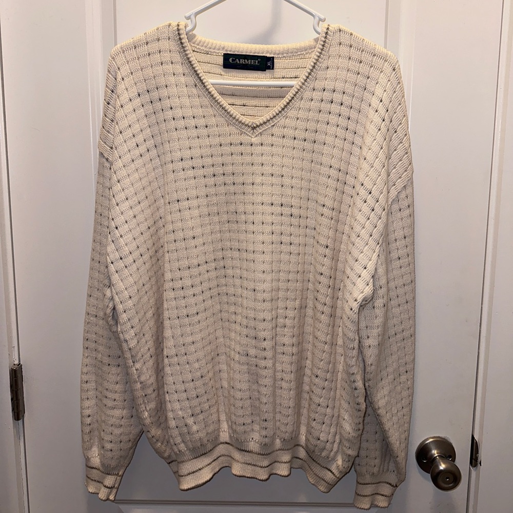 VINTAGE XL CAMEL GOLF SWEATER - Cream/Tan/Brown